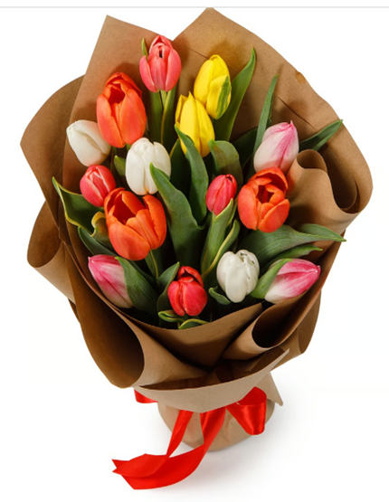 15 Mixed Tulips Bouquet