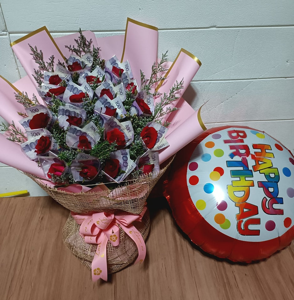 20 Roses with 2k Money Bouquet