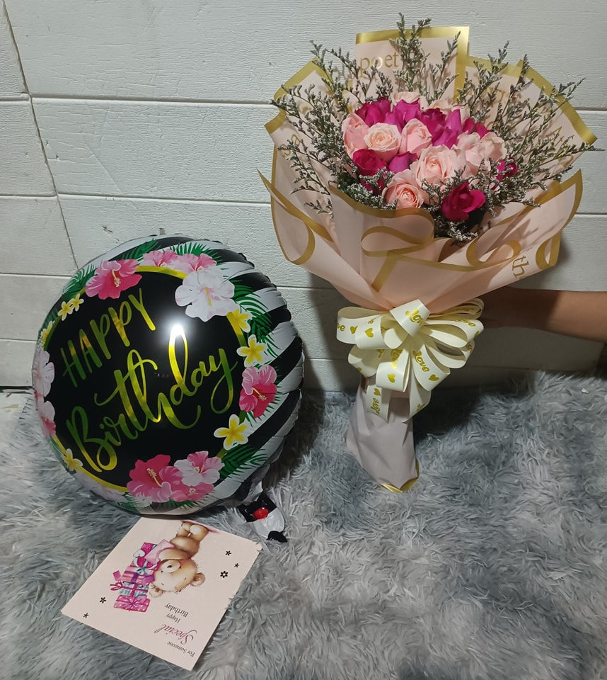 2dz Soft and Dark Pink Roses