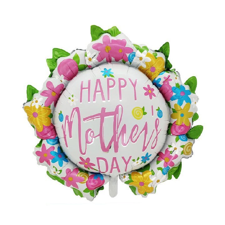 33 inches colorful flower wreath balloon