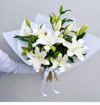 5 Pink Oriental Lilies