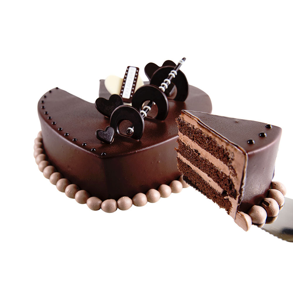 Dark Chocolate Art Deco Cake - Size 7.5 inches