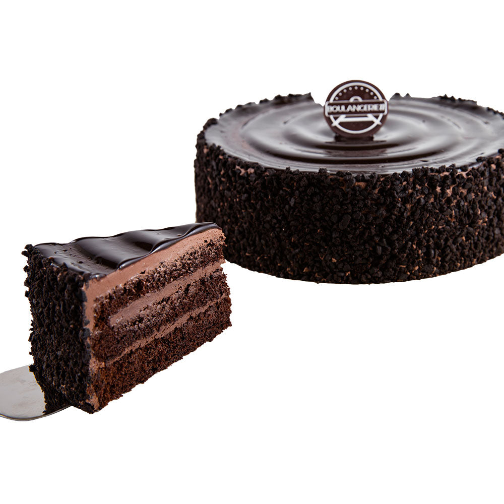 Dark Chocolate Fudge Crunch Cake - Size 8.5 inches