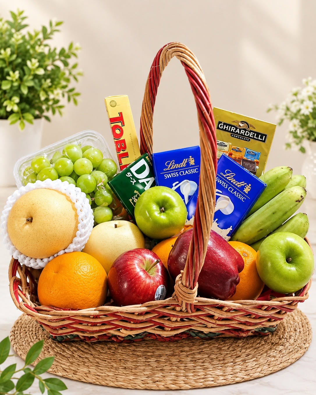 Deluxe Fruit & Premium Chocolate Basket