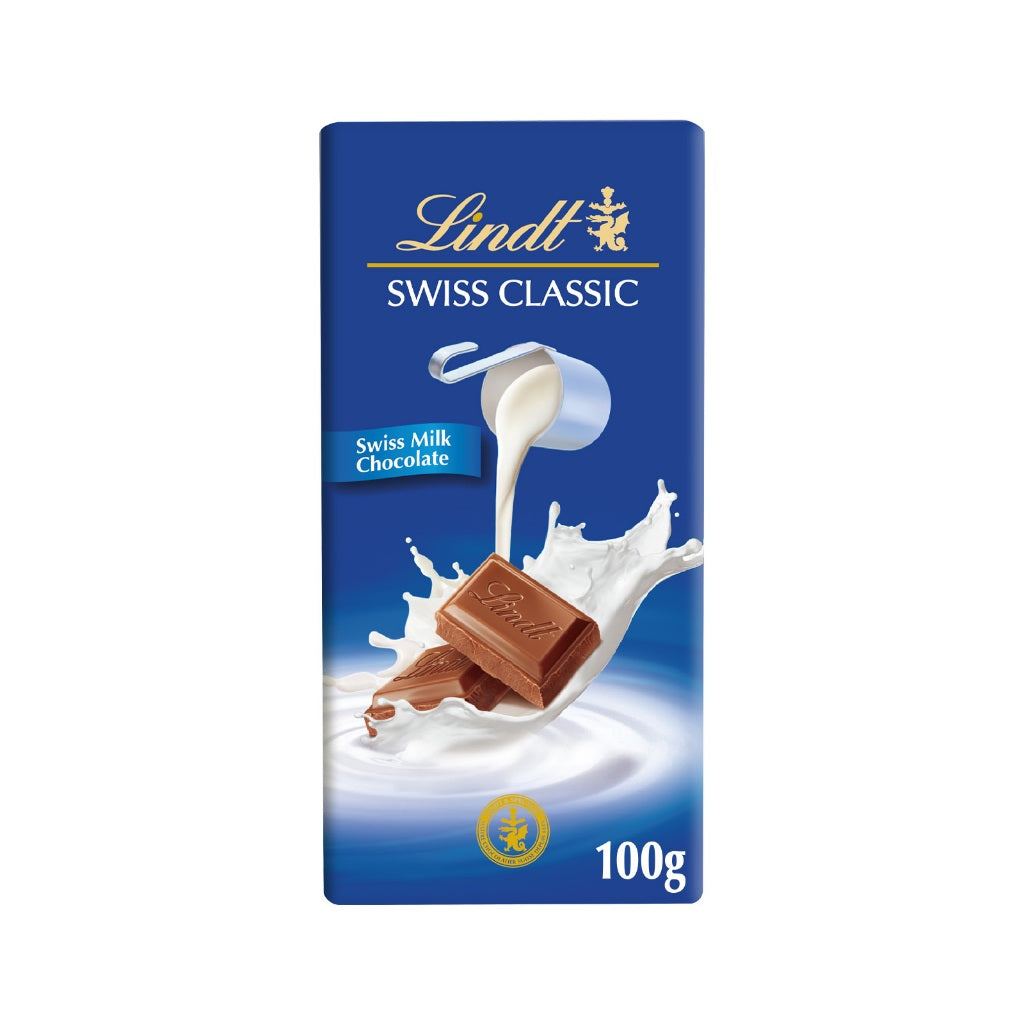 Lindt Swiss Classic Milk Chocolate Bar 100g