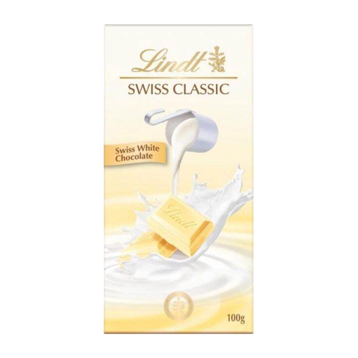 Lindt Swiss Classic White Chocolate Bar 100g