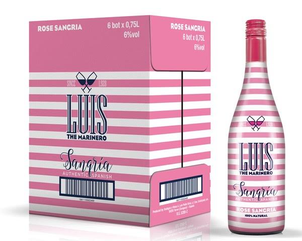 6 Bottles of Luis The Marinero Rose Sangria 750mL