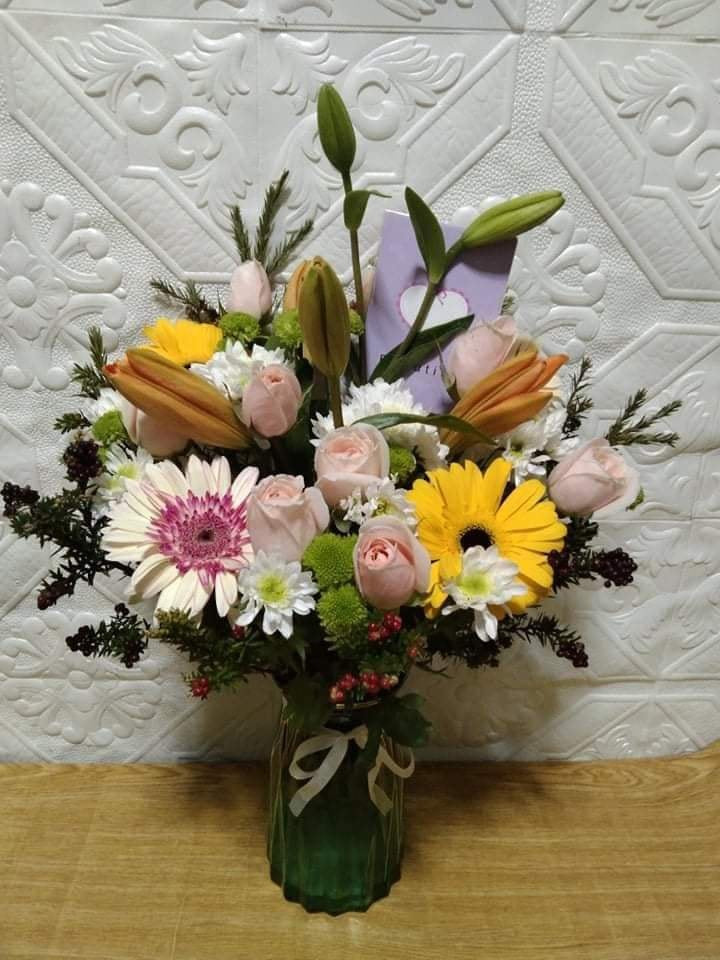 Mixed Flowers in Vase