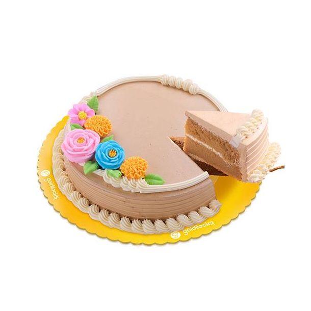 Pastel Blooms Mocha 9" Round