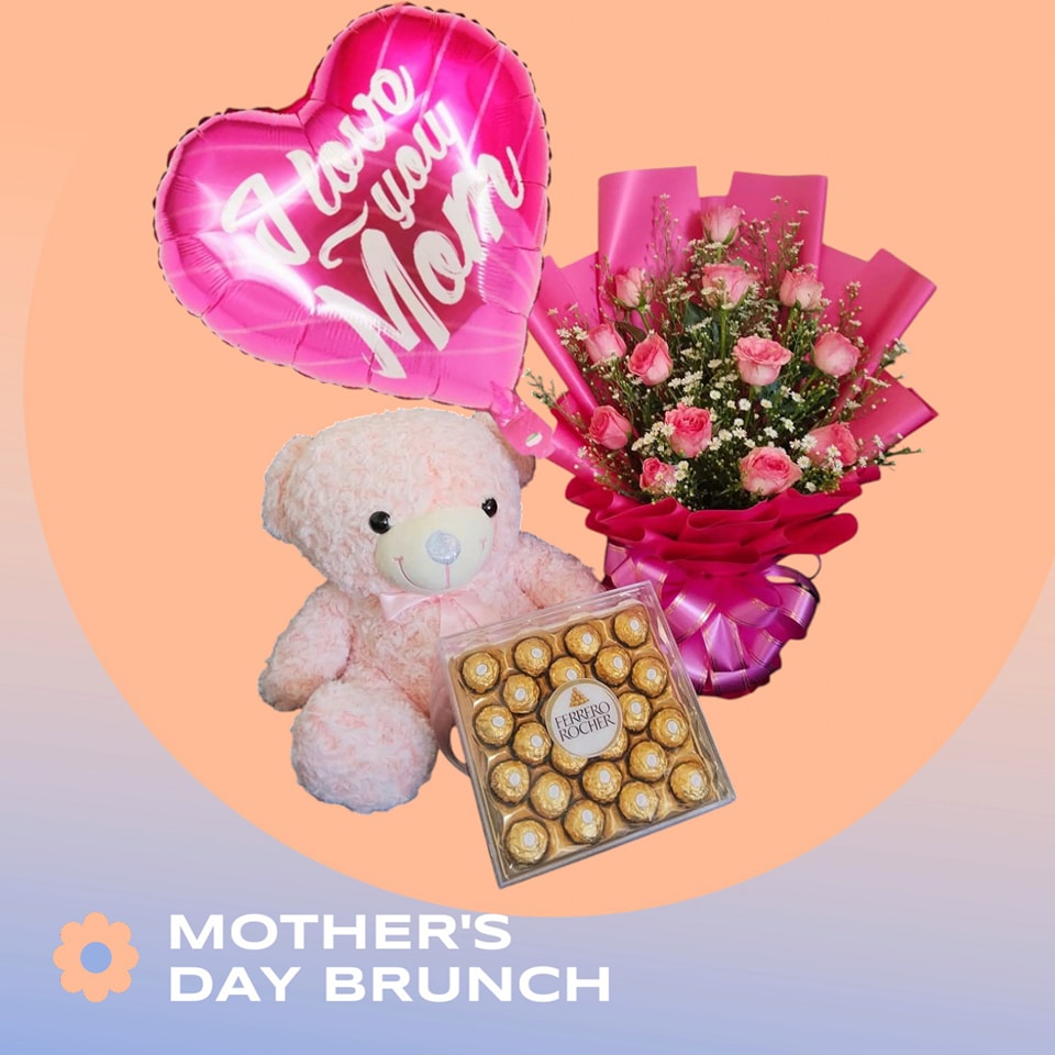 1dz. Pink Roses with Gifts