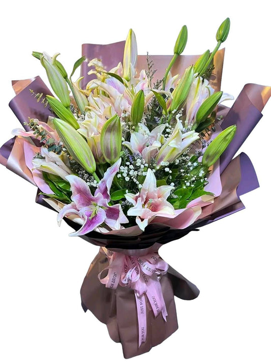 5 Stems Pink Lily