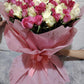 100pcs. Hot Pink and White Roses