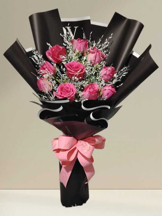 10pcs. Pink Roses Bouquet