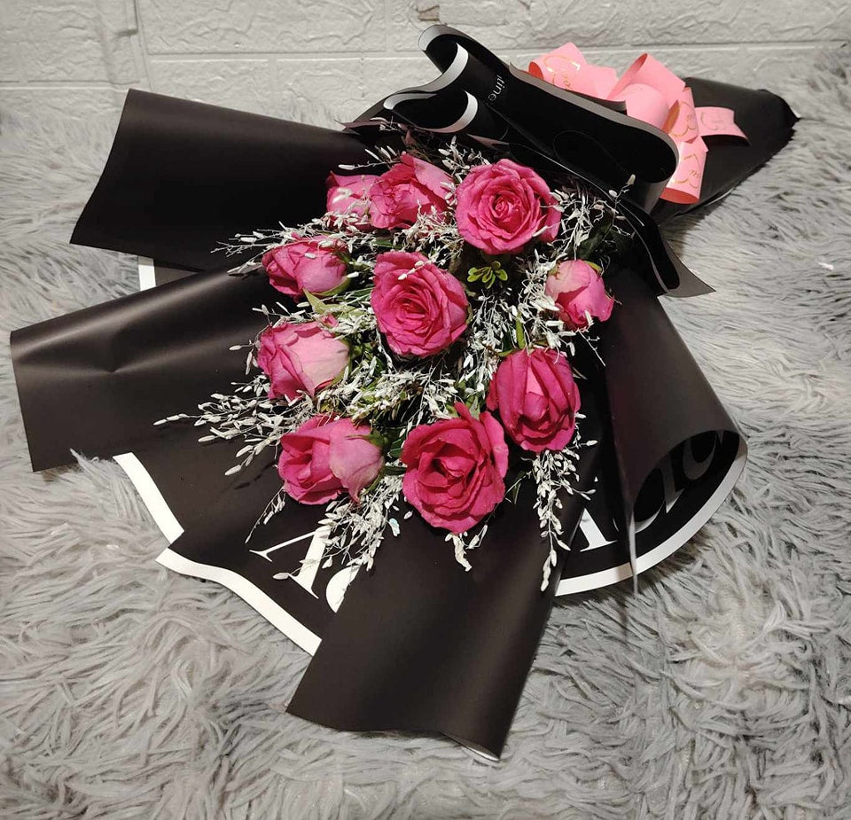 10pcs. Pink Roses Bouquet
