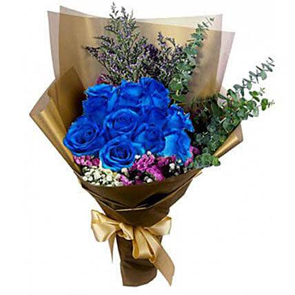 12pcs.  Ecuadorian Blue Roses