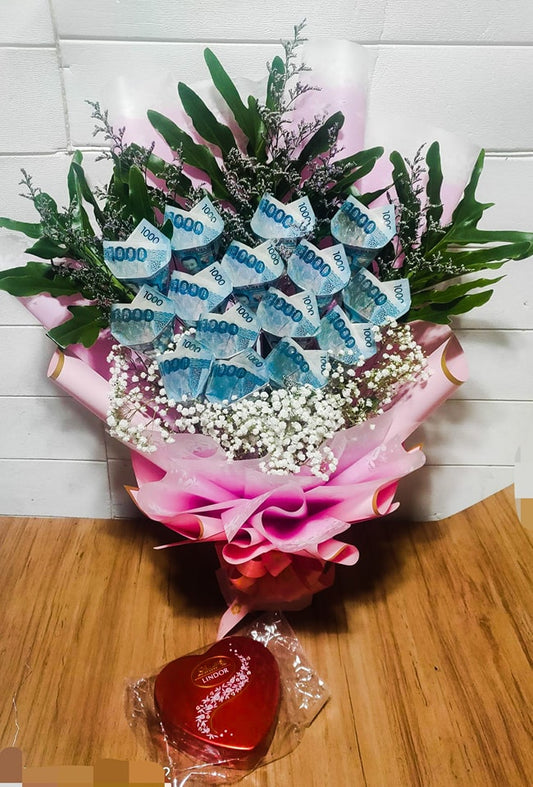 15k Money Bouquet with Lindt Chocolate