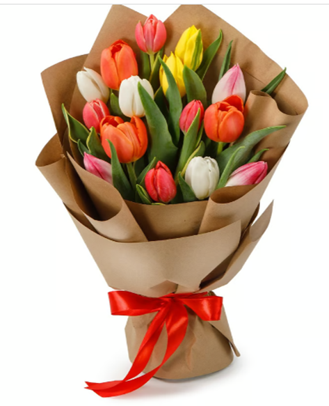 15 Mixed Tulips Bouquet