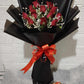 1dz red roses with heart-shaped Ferrero
