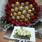 24 Roses and Ferrero Bouquet