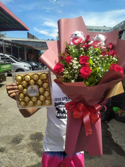 Roses with 24's Ferrero