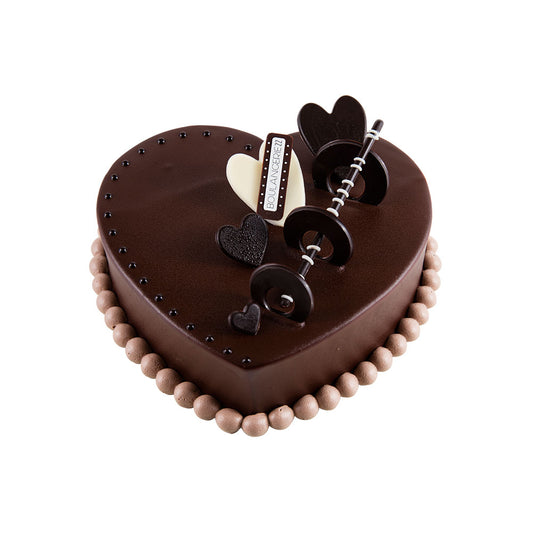 Dark Chocolate Art Deco Cake - Size 7.5 inches