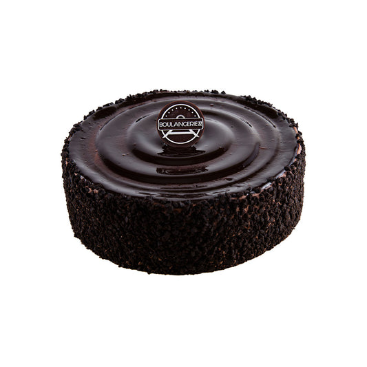 Dark Chocolate Fudge Crunch Cake - Size 8.5 inches