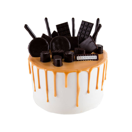 Dark Chocolate Salted Caramel Cake - Tall Size 7.5 inches