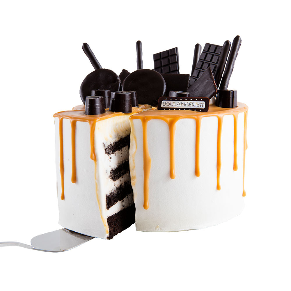 Dark Chocolate Salted Caramel Cake - Tall Size 7.5 inches