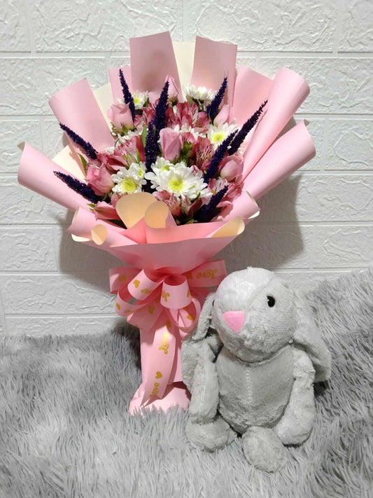 Easter Flower with Bunny