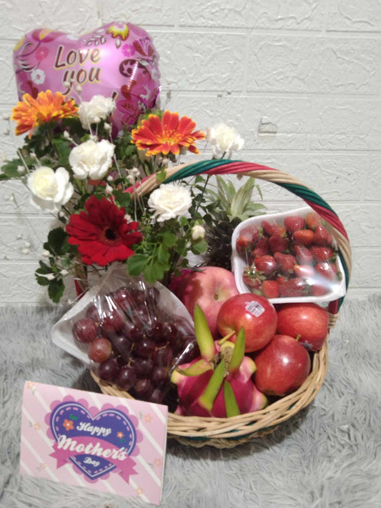 Flowers & Assorted Fruits