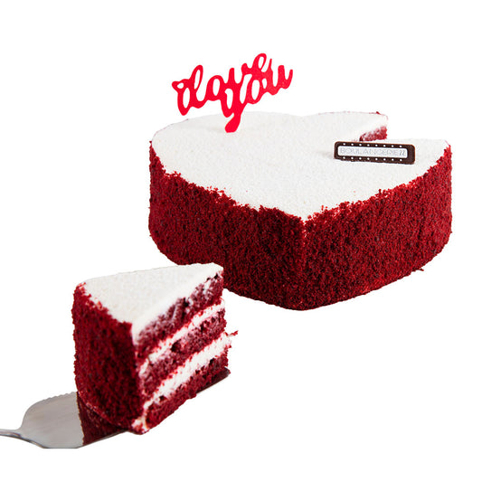 I Love You Red Velvet Cake - Size 7.5 inches