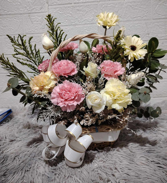 Mixed Flowers in Basket