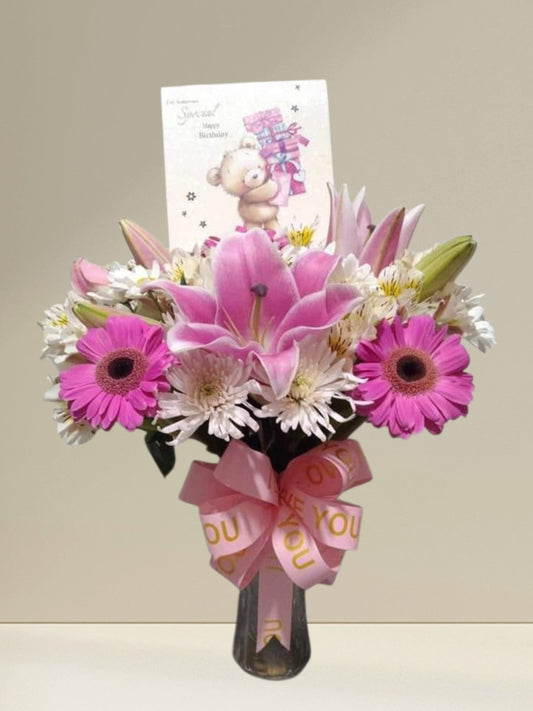 Seasonal Flowers in Vase