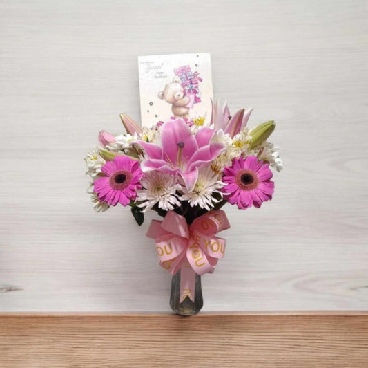 Seasonal Flowers in Vase