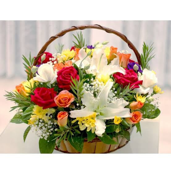 Cheerful Blooms Basket