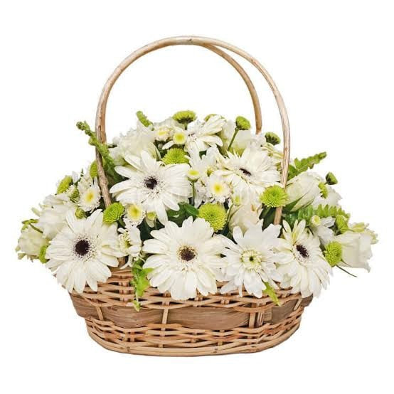 White Gerberas and Roses