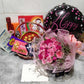 Roses with Gift Hamper Basket