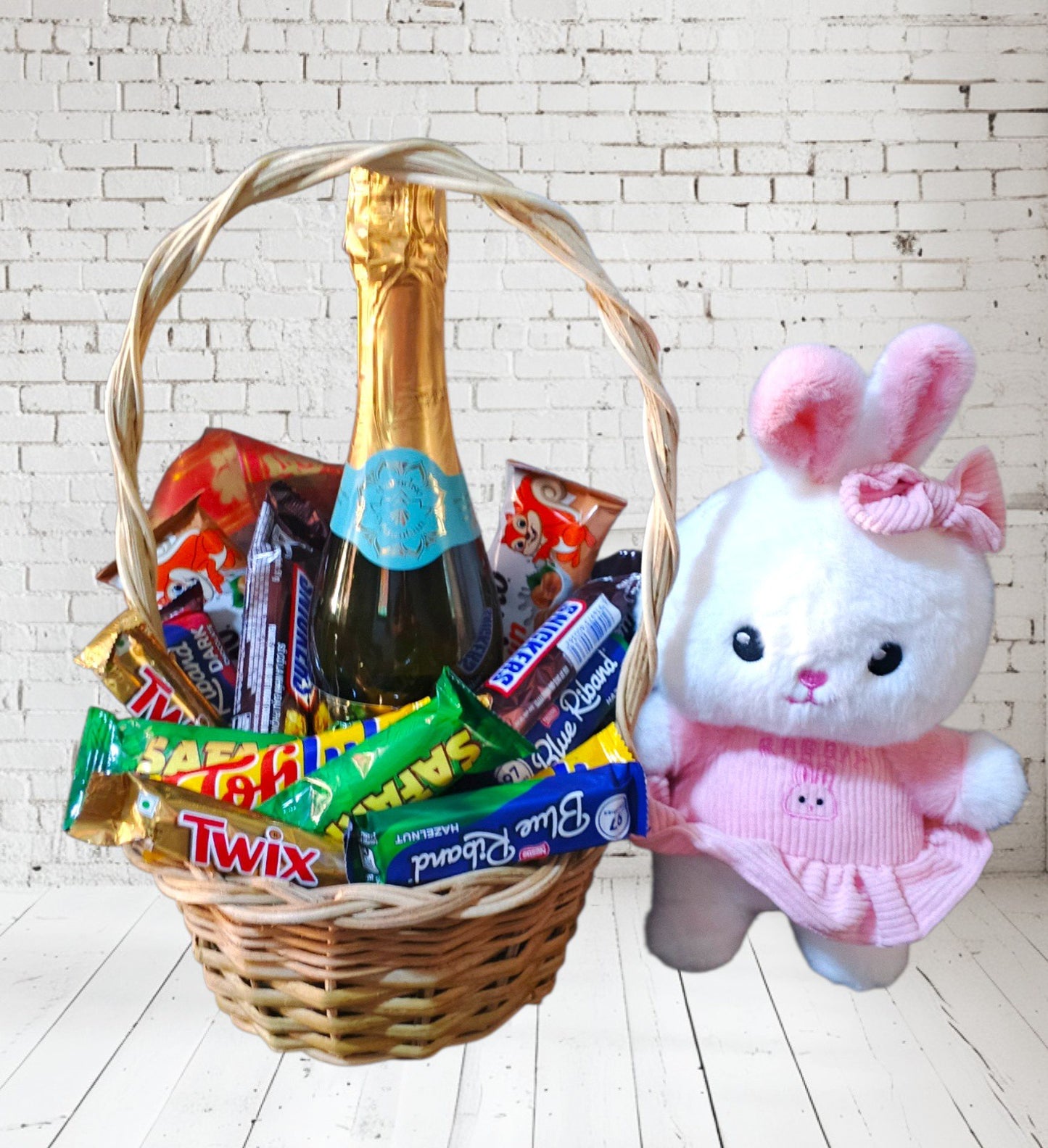 Easter Wine Candies and Cute Bunny