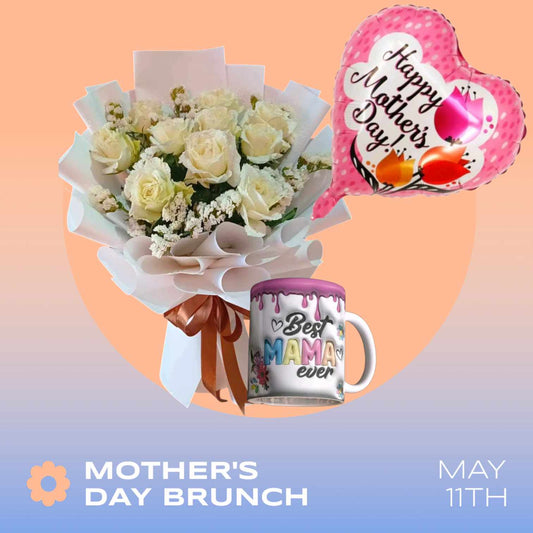 1 dz white roses bouquet with 2 Freebies