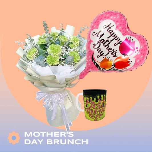 10pcs. Green Carnations with 2 Freebies