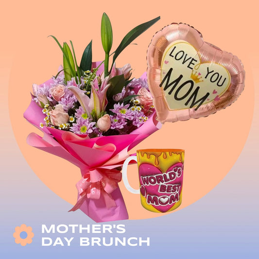 Pink Flowers Bouquet with 2 Freebies