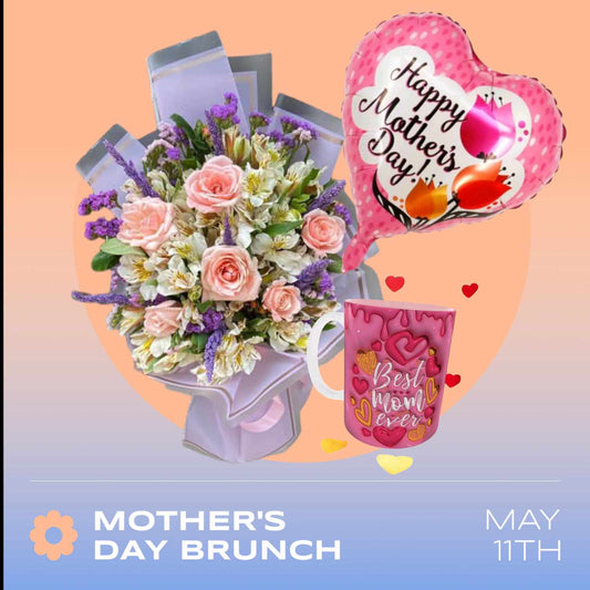 6 Pink Roses with 2 Freebies