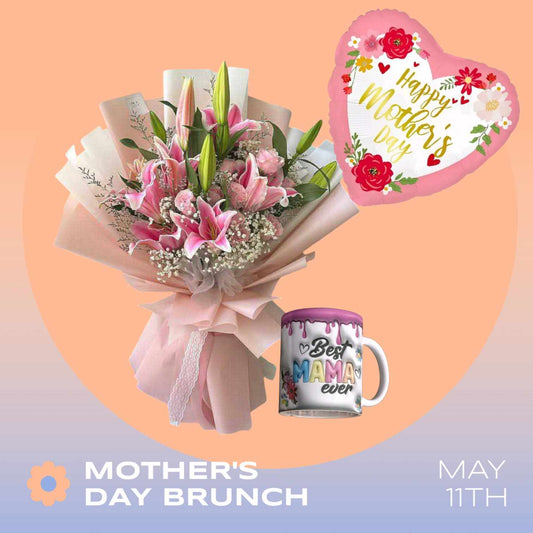 Pink Lily and Roses with 2 Freebies
