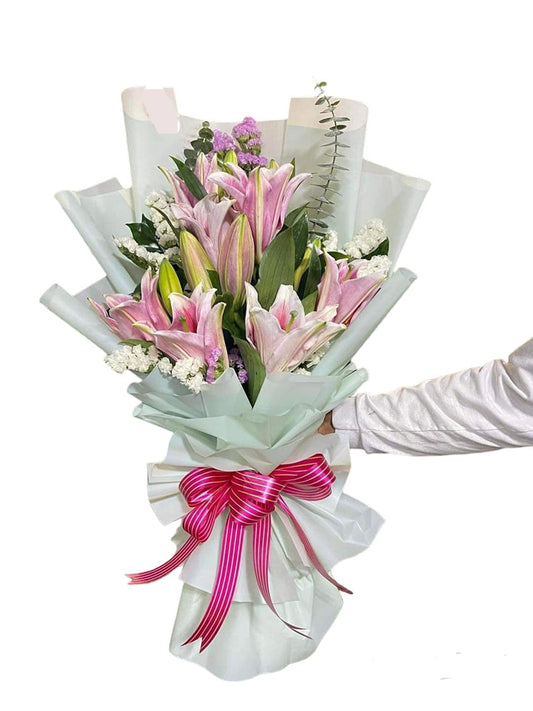 3 Stems Pink lily Bouquet