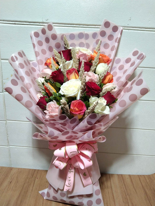 24 Assorted Roses Bouquet