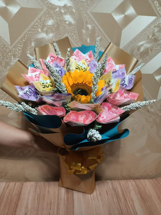 2000Php and Sunflower Bouquet