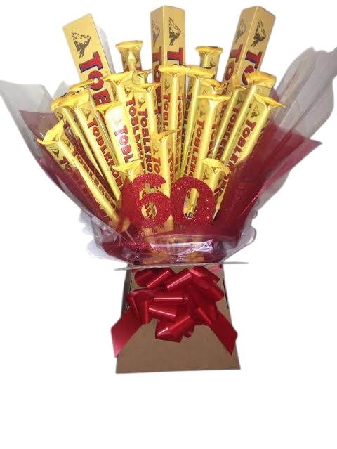 Toblerone Bouquet with Age Number