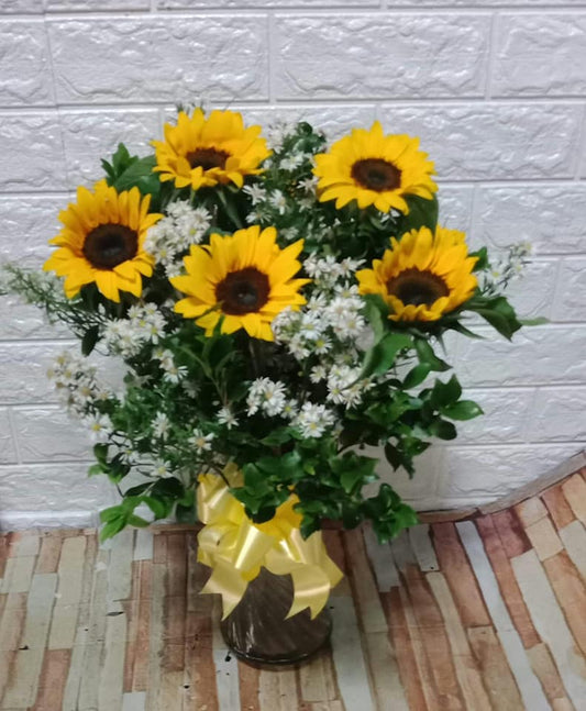 6 Sunflowers Vase