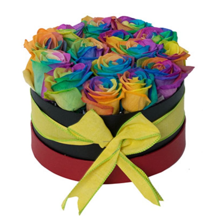 Order Rainbow Roses 12 Fresh Rainbow roses – Online Flower Express