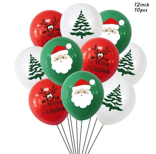 15Pcs Merry Christmas Balloons
